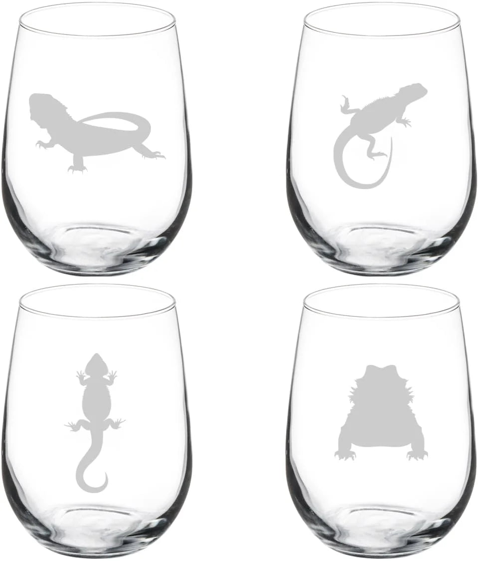 Set of 4 Stemless Wine Glass 17 oz C86910