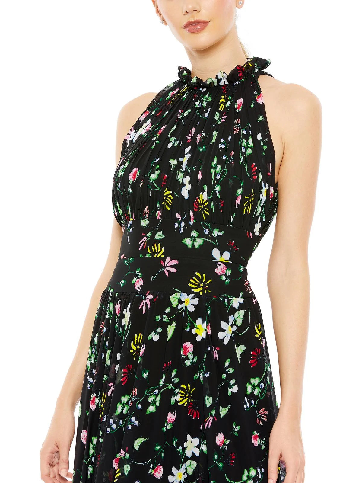 Floral Print Maxi Evening Dress H8635