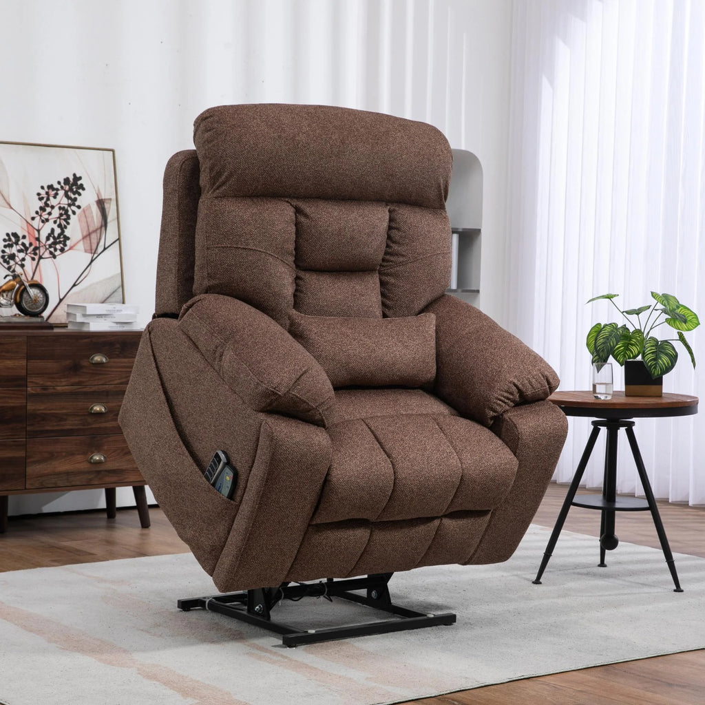 4-Motor Lay Flat Power Lift Recliner Chair with Heat & Massage K9702