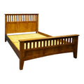 Solid Wood Queen Bed with Slats in Cherry Q179910