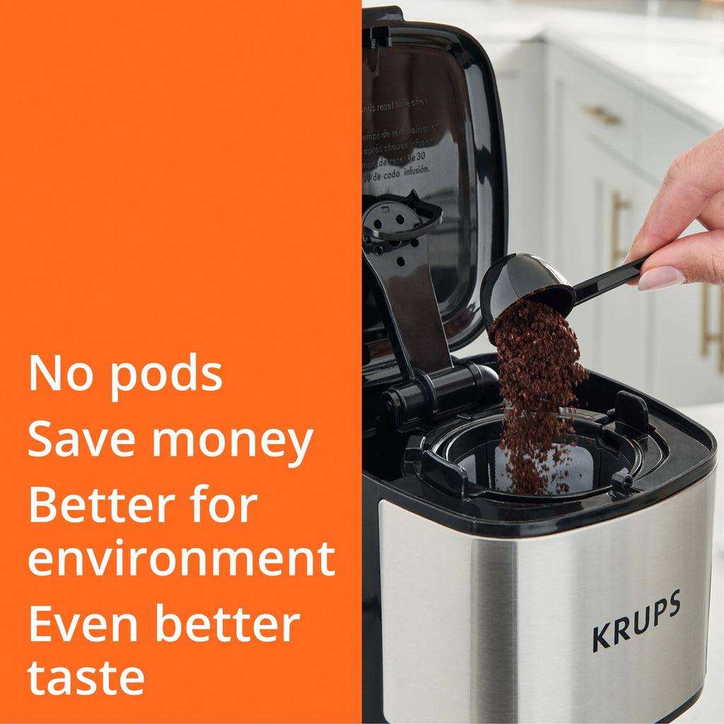 Single-Serve Coffee Maker with Stainless Steel Travel Mug E337585