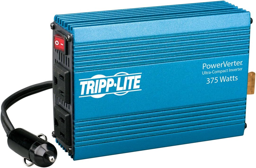 375W Car Power Inverter with 2 Outlets, Ultra Compact, Blue, Pack of 2 S452726