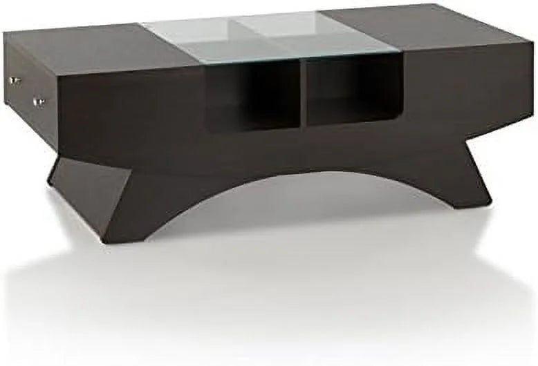 Wooden Glass Top Coffee Table L585