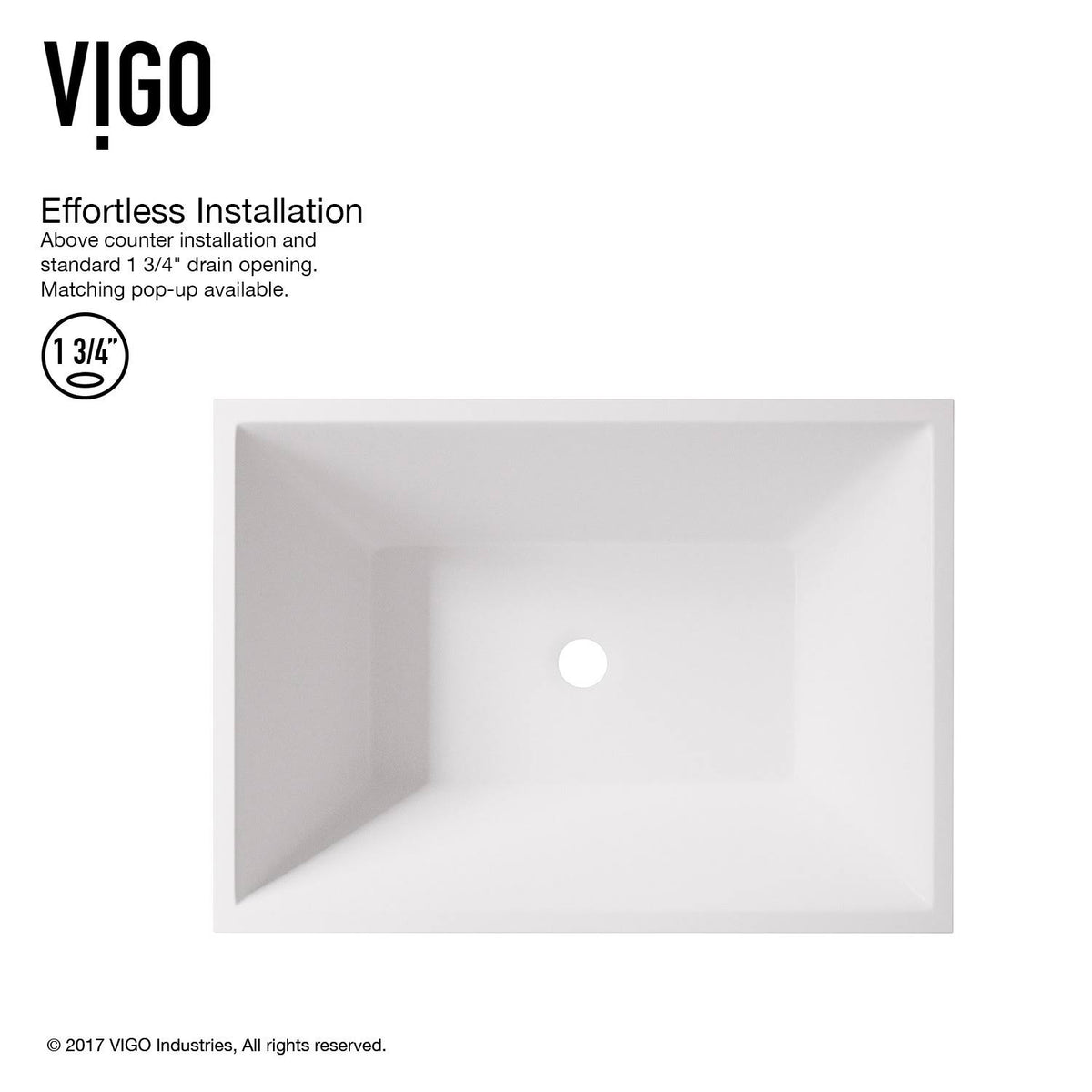 Matte Stone Vessel Bathroom Sink H292