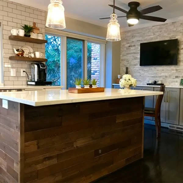 Reclaimed Wooden Wall Planks, Peel and Stick, 10 Sq. ft Q738145