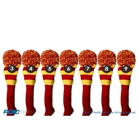Red Yellow Knit Golf Headcover D8687