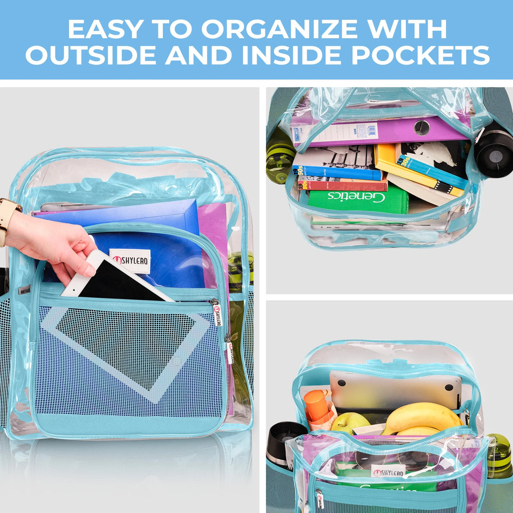 Transparent PVC Clear Backpack XL (32 L) with TSA Lock J522