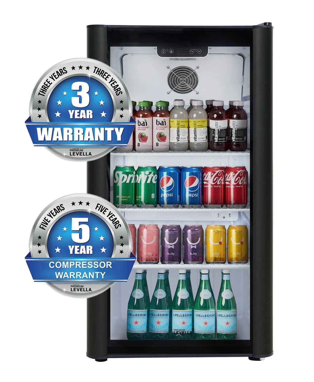 Glass Door Display Refrigerator 3.1 cu ft Black W254