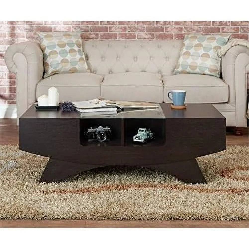 Wooden Glass Top Coffee Table L585