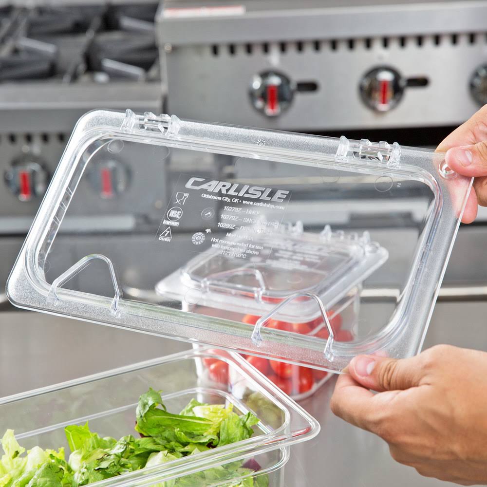 Clear Polycarbonate Hinged Lid with Two Handles J7871