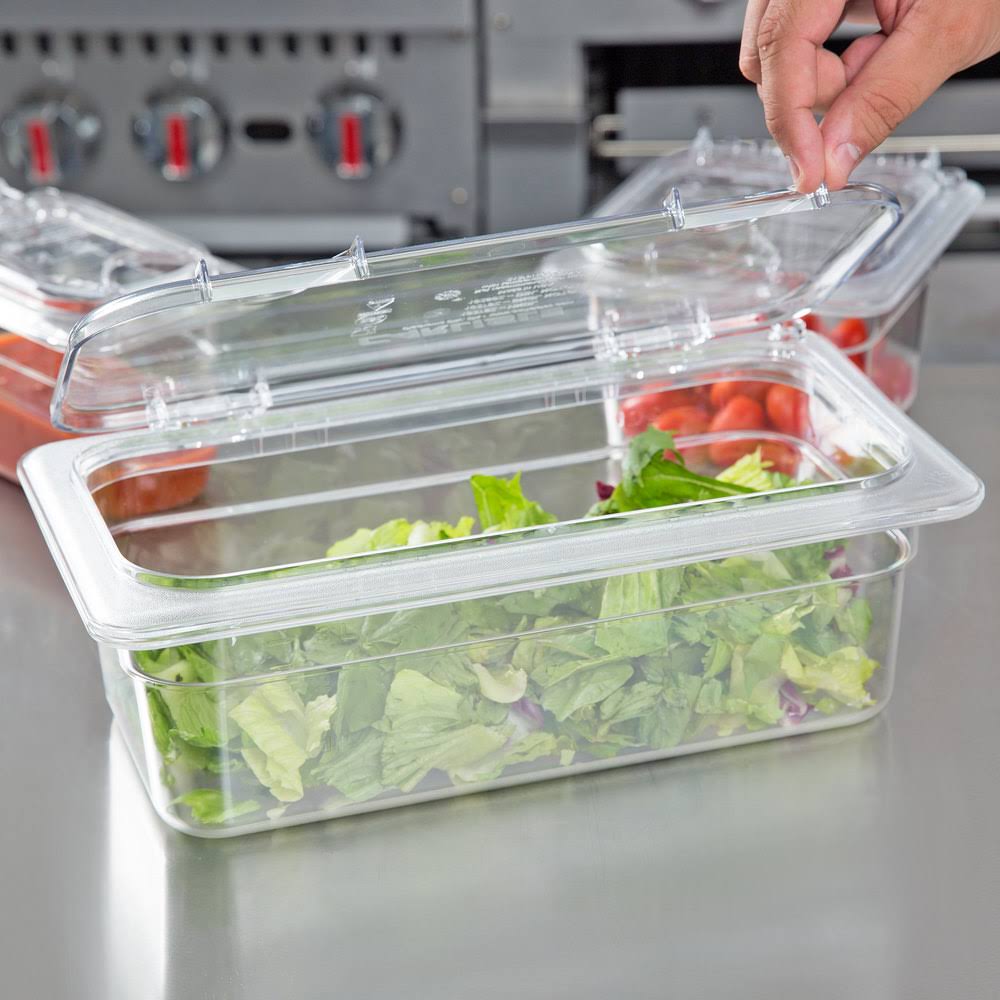 Clear Polycarbonate Hinged Lid with Two Handles J7871
