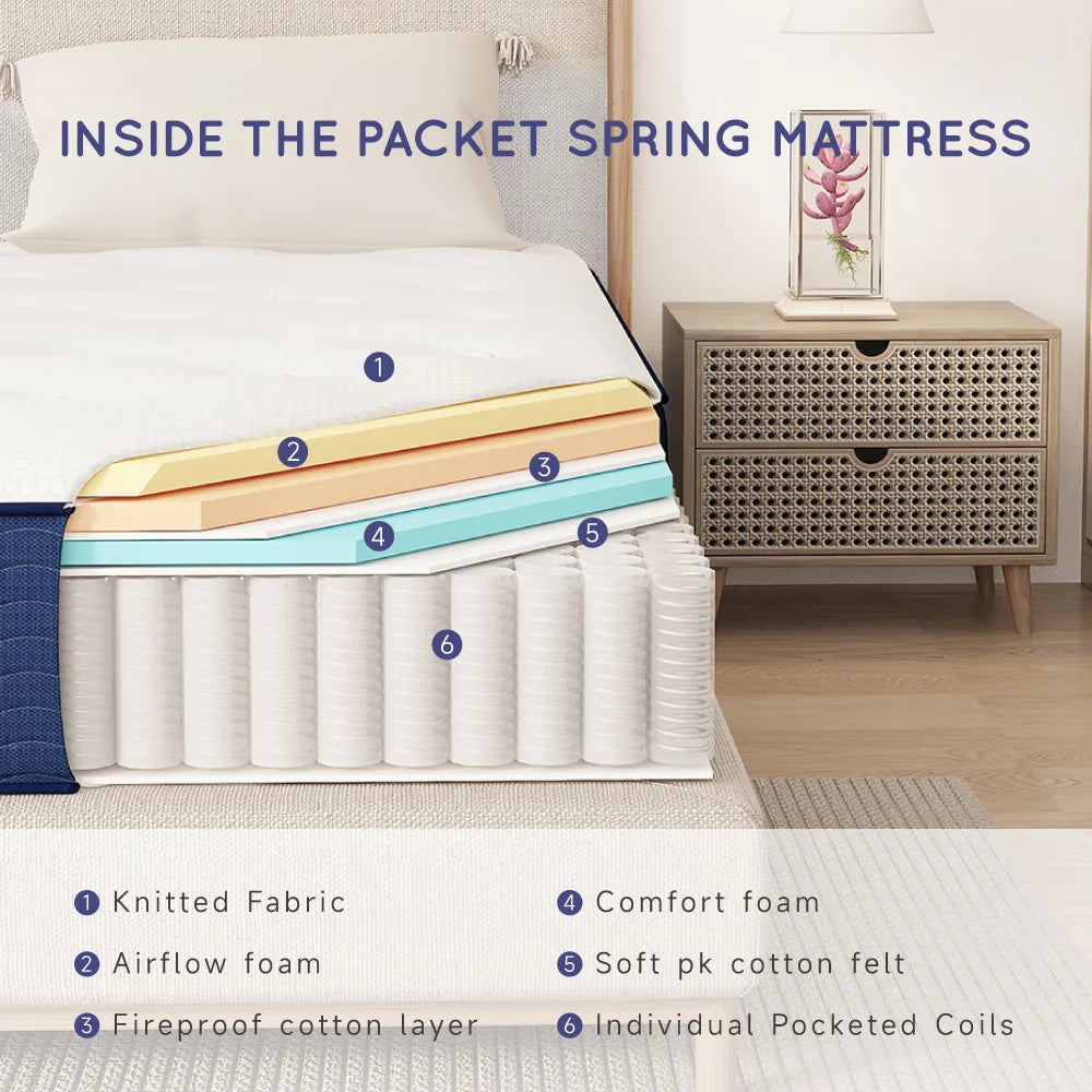 Queen Size Gel Foam Hybrid Mattress V3812