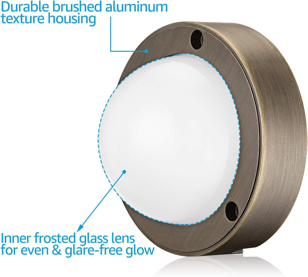 12-Pack LED Landscape Path Light, 4.5W, 2700K Soft White, Cast-Aluminum, Brass J21325
