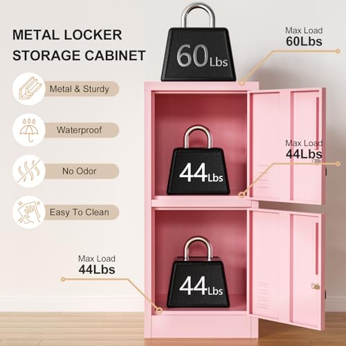 2 Door Metal Storage Cabinet with Locking Doors and Shelves G6240