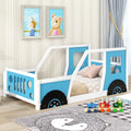Twin Size Car-Shaped Platform Bed with Wheels V5629
