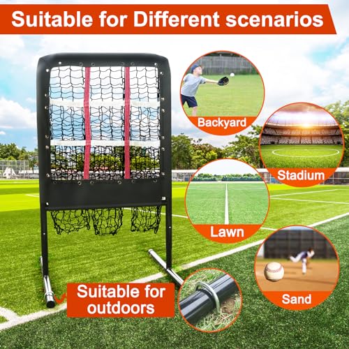 9 Hole Pitching Net with Strike Zone and Handbag V1259