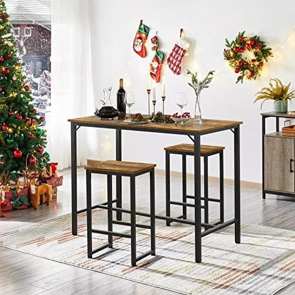 3 Piece Counter Height Table with Stools Set of 2 A7730