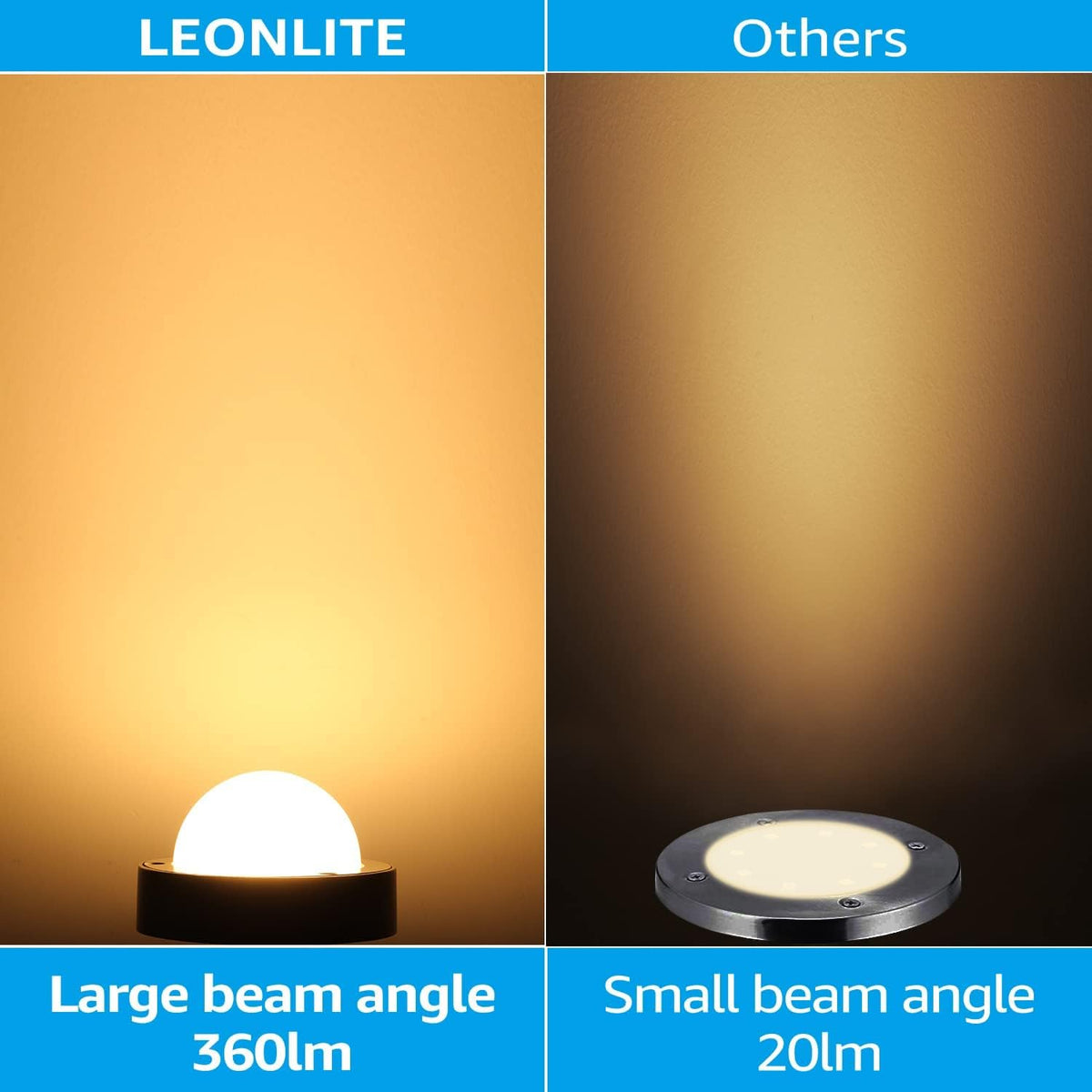 12-Pack LED Landscape Path Light, 4.5W, 2700K Soft White, Cast-Aluminum, Brass J21325