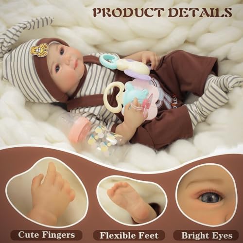 20" Realistic Lifelike Newborn Baby Doll Full Vinyl Body B89679
