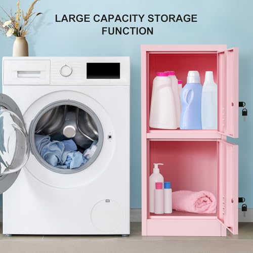 2 Door Metal Storage Cabinet with Locking Doors and Shelves G6240
