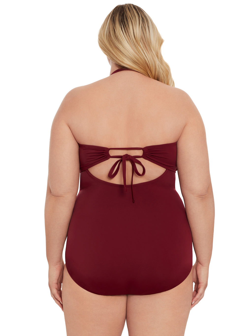 Bandeau Twist Front One Piece Swimsuit M588
