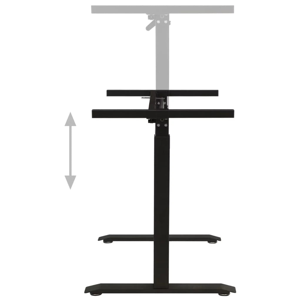 Manual Height Adjustable Standing Desk Frame Black M136