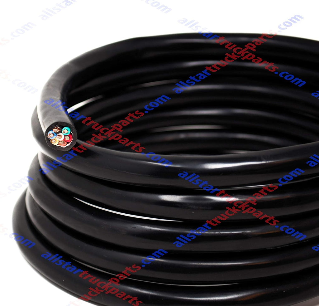 Heavy Duty 14 Gauge 7 Way Conductor Wire RV Trailer Cable Cord Insulated Copper (50 FT ROLL) T184