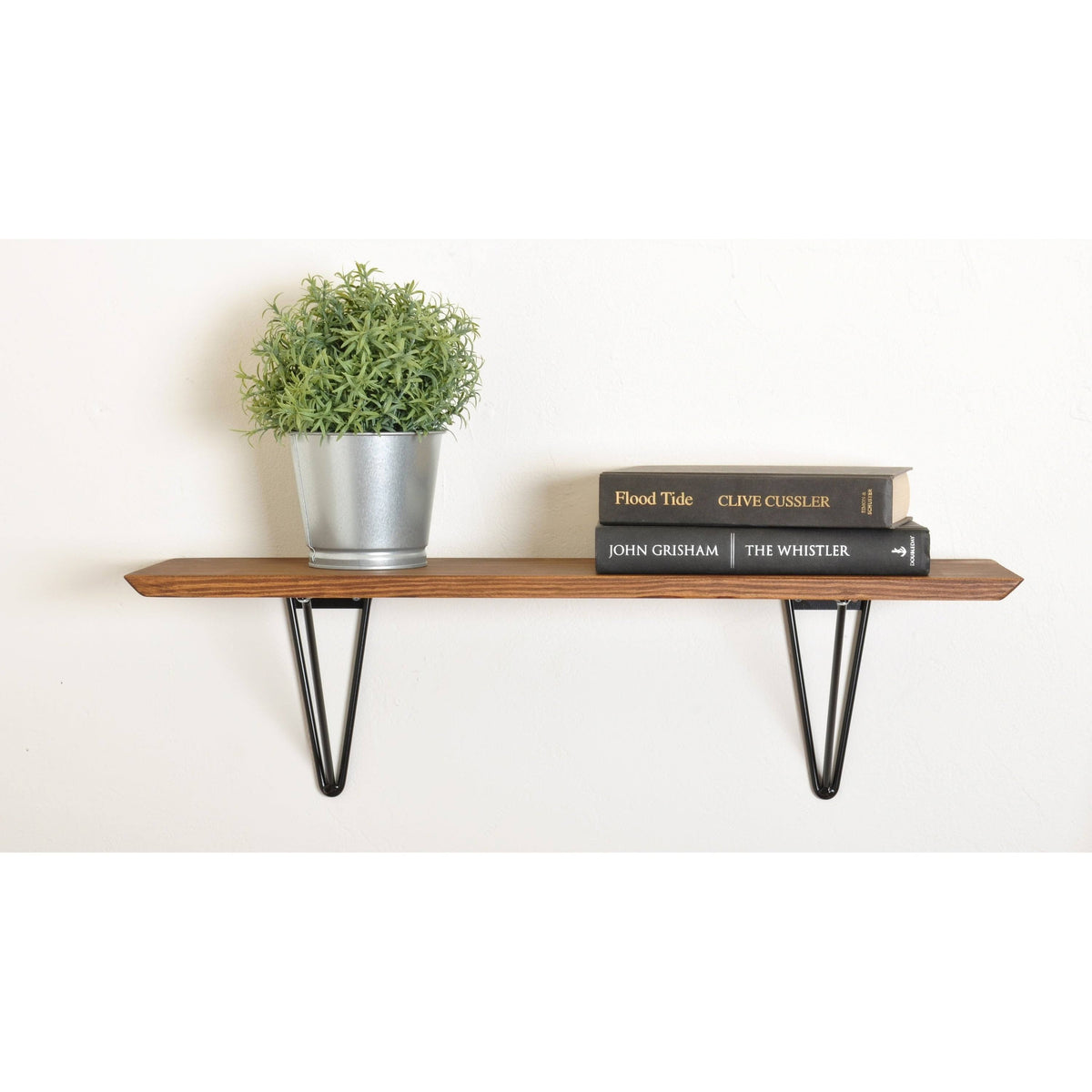 Dark Brown Wood Bracket Shelf F622