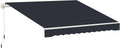 Green White Retractable Patio Awning E359