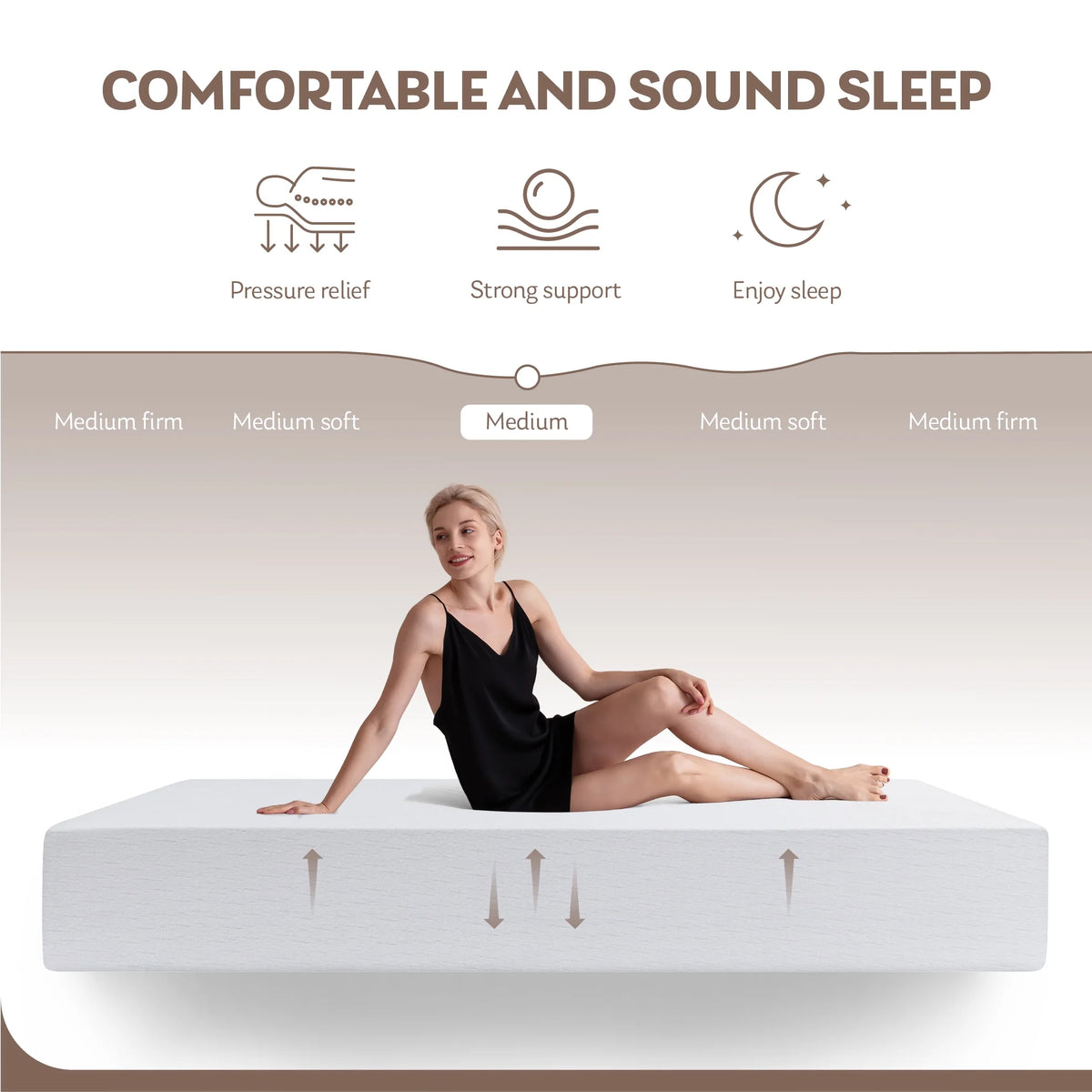 10 Tight Top Gel Memory Foam Full Mattress D254947