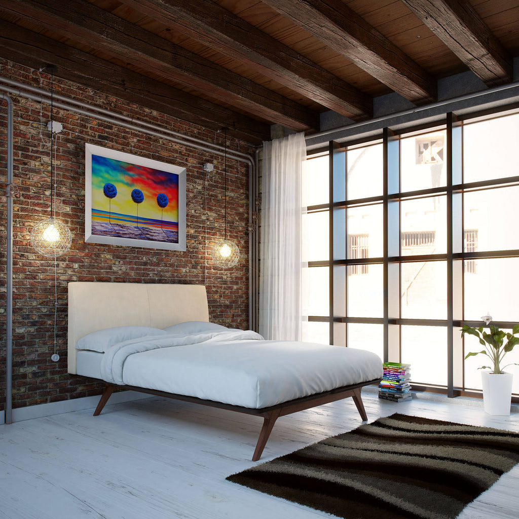 Full Bed in Cappuccino/Green H31295