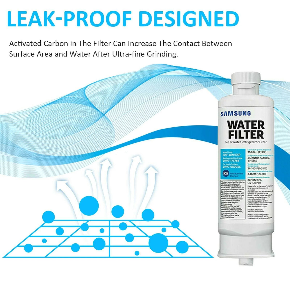 2 Pcs Refrigerator Water Filter Z7158