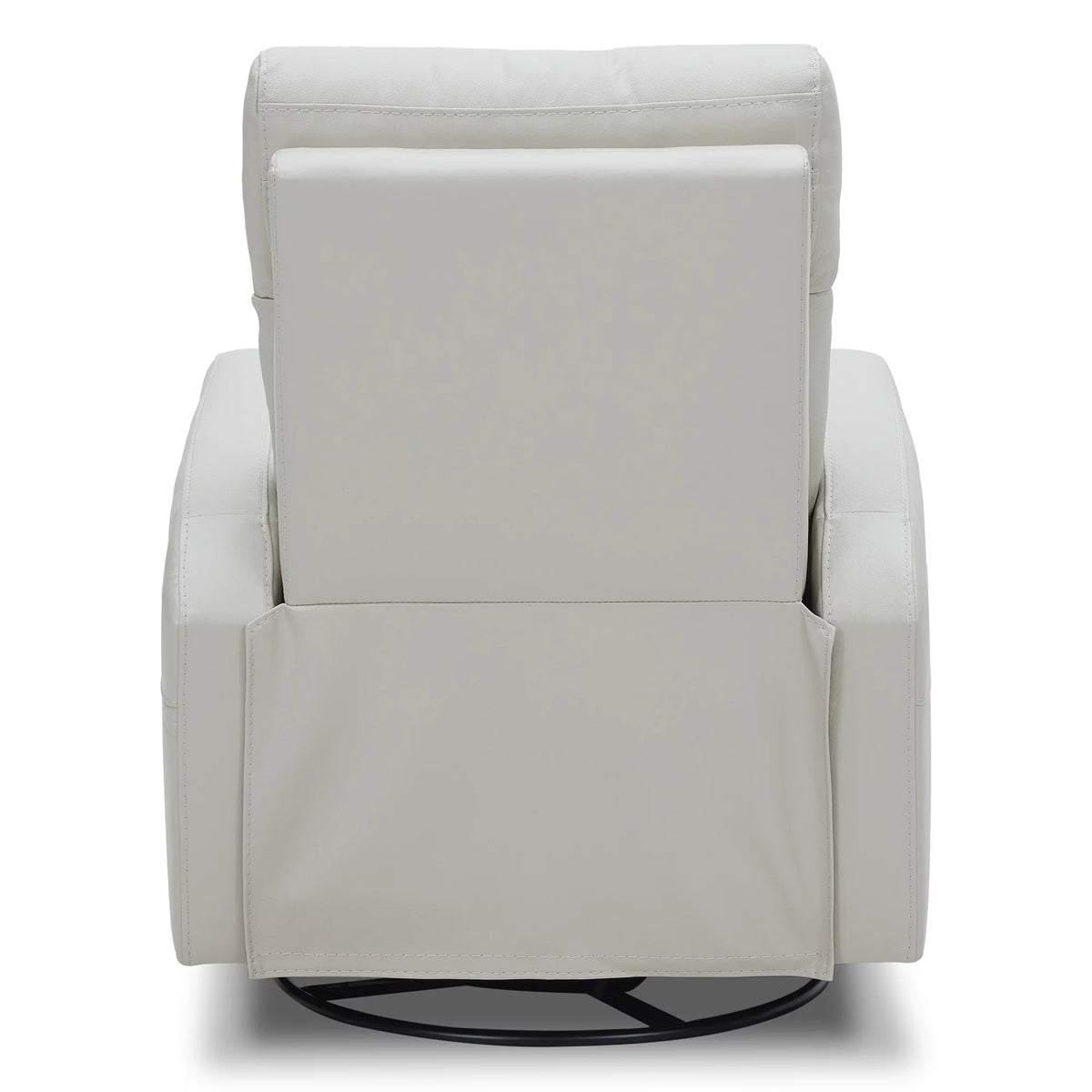 White Leather Power Swivel Glider Recliner X525731