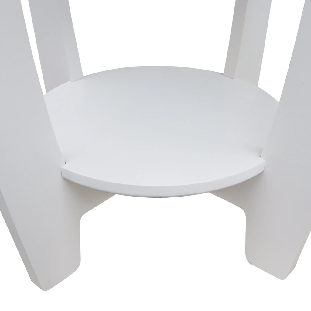 2 Tiers Wooden Round End Table K950104
