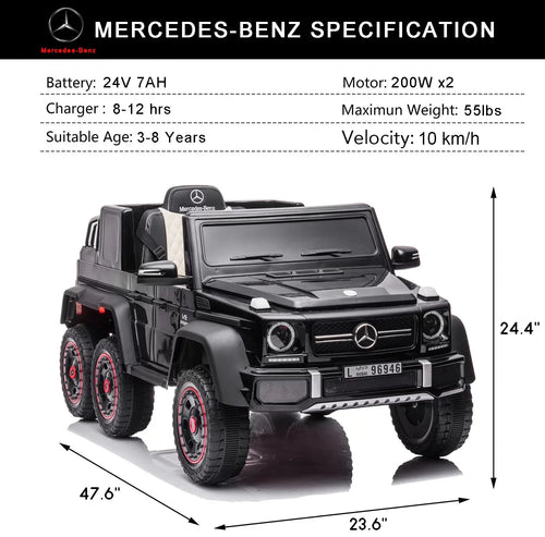 24V Electric Ride on Car with Remote Control, Black K19450