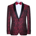 Floral Blazer with Notched Lapel J12796