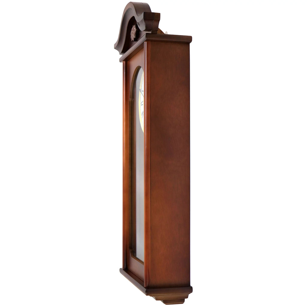 Mahogany Brown Chiming Pendulum Wall Clock Z781742