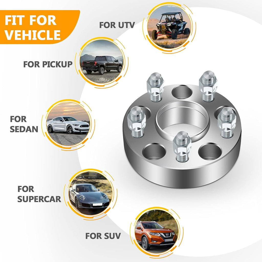 5x100 to 5x112 Wheel adapter 10mm with 14x1.5 Studs 5 lug hubcentric 2PCS H696109