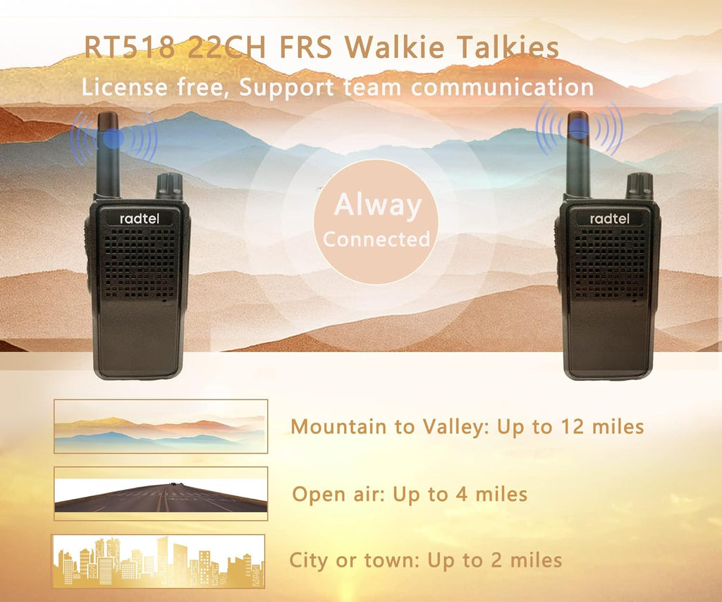 4 Pack Rechargeable Two Way Radio Walkie Talkies Z888