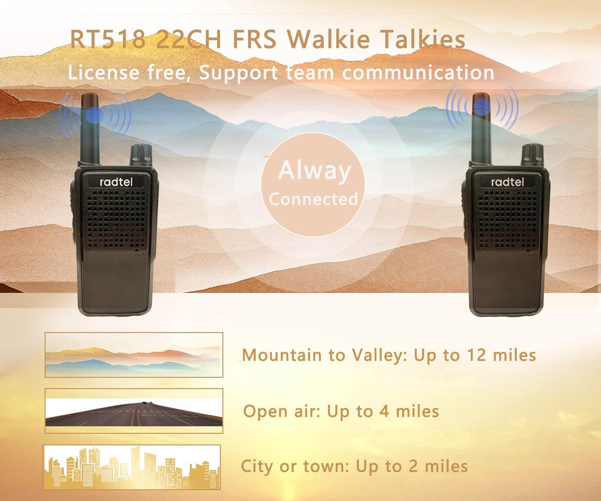4 Pack Rechargeable Two Way Radio Walkie Talkies Z888