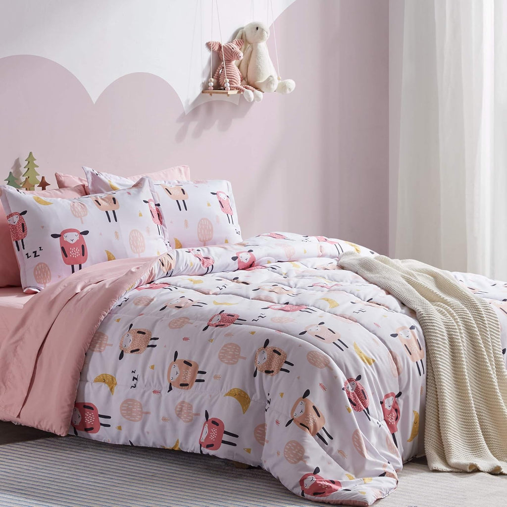 Blue Twin 5 Piece Microfiber Bedding Set I52066