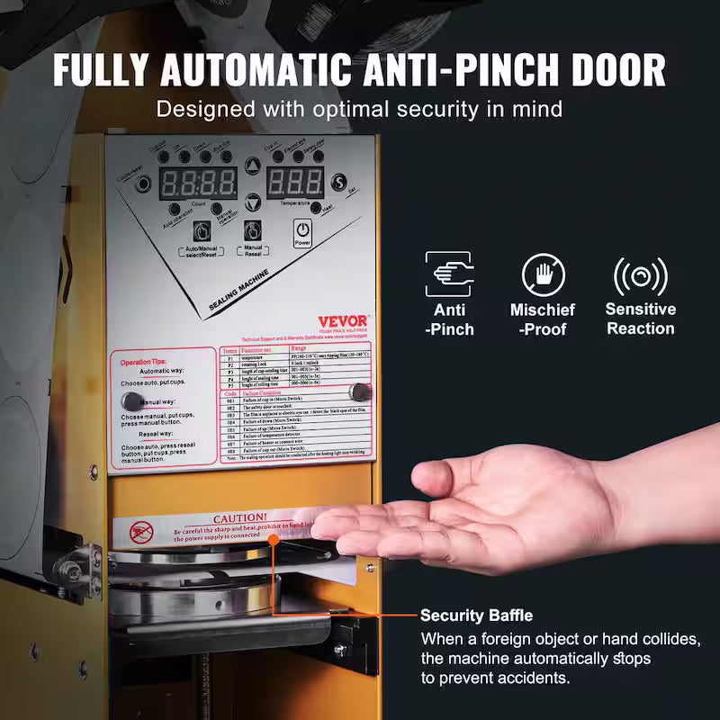 500-650 Cups Automatic Cup Vacuum Sealer with LCD Panel Y112