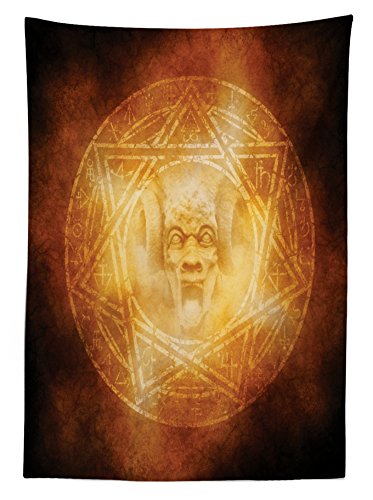 Orange Horror House Tablecloth J538