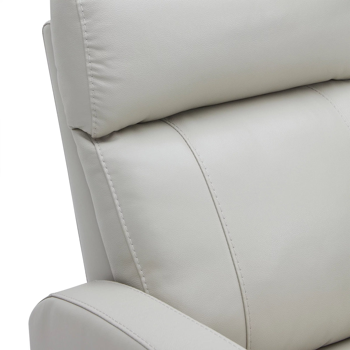 White Leather Power Swivel Glider Recliner X525731