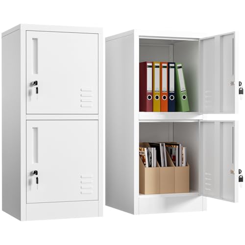 2 Door Metal Storage Cabinet with Locking Doors and Shelves G6240