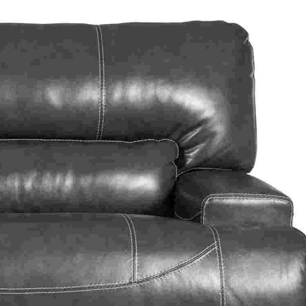 Gray 2 Seater Sofa with Manual Recliner Y4332