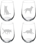 Set of 4 Stemless Wine Glass X372641