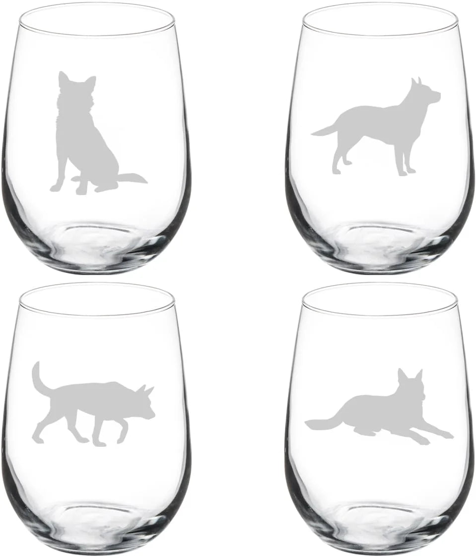 Set of 4 Stemless Wine Glass X372641