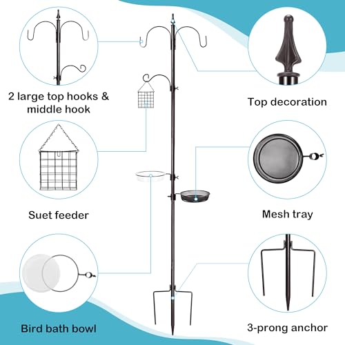 6-Hook Bird Feeding Station Kit with 4 Feeders Q6087