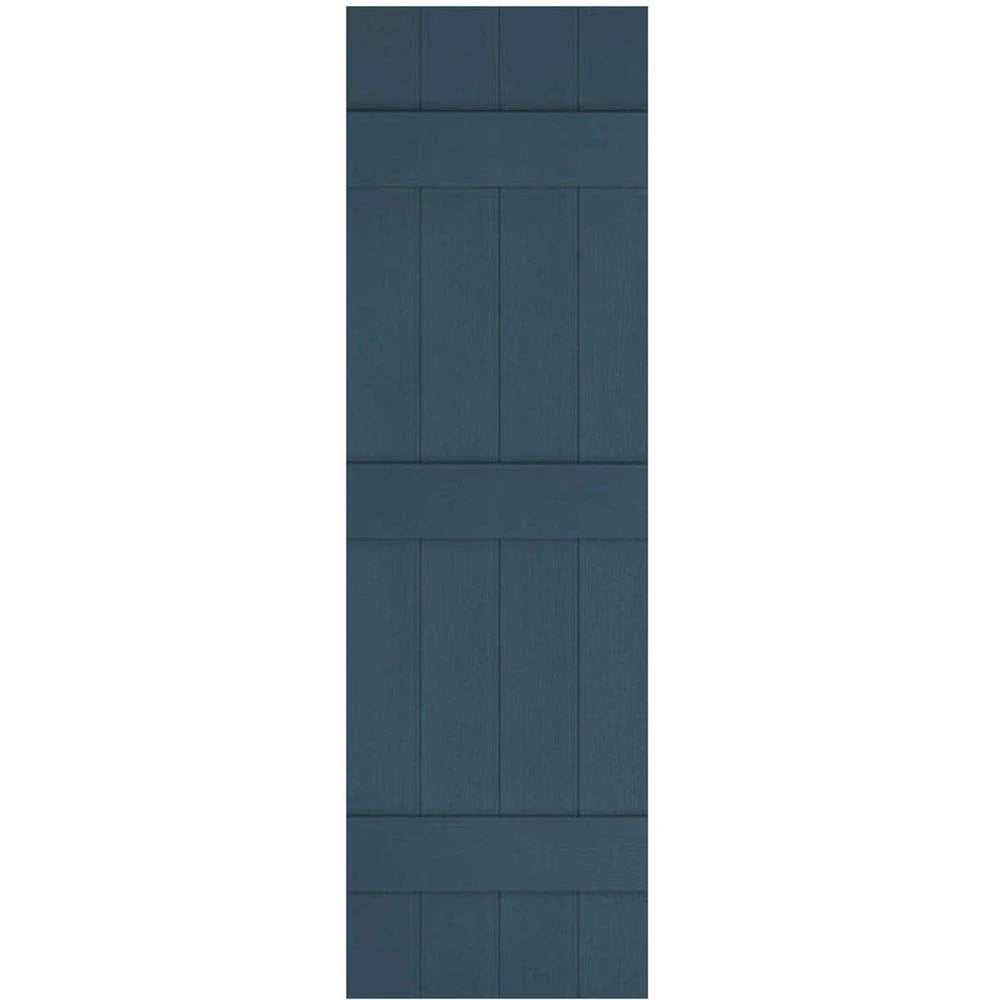 Classic Blue Vinyl Board-n-Batten Shutters J1588